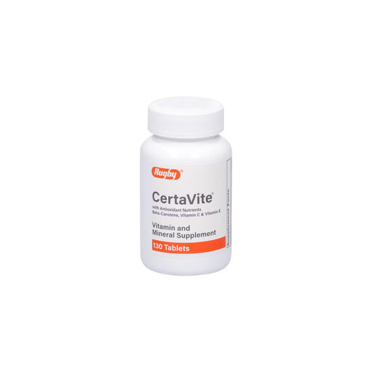 Rugby Certavite with Antioxidants Tablets, Multivitamin Supplement, 130 Count
