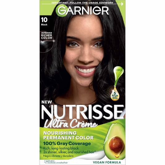 Garnier Nutrisse Ultra Color Nourishing Color Creme 10 Black Licorice Hair Color Pasteur Pharmacy