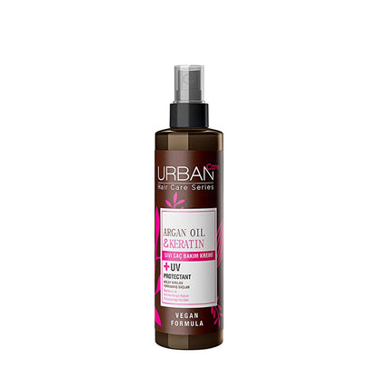 Sérum capillaire anti-casse Urban Care à l'huile d'argan et à la kératine : répare, nourrit et renforce les cheveux secs et abîmés - Soin sans rinçage sans paraben