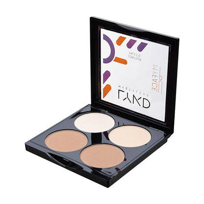 Palette de contouring LYKD - Sculpt & Define : Maquillage professionnel pour le contour du visage pour toutes les carnations - Illuminateur & Ombre