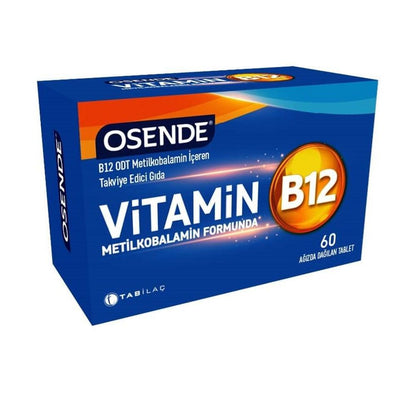 Osende Metilcobalamina B12: Tabletas sublinguales de rápida absorción para la energía - 60 tabletas de disolución oral sabor menta y fresa