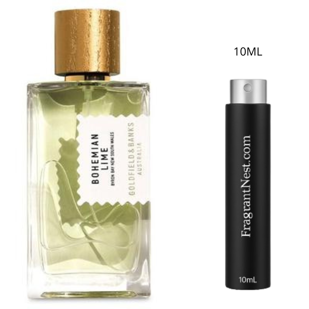 Goldfield & Banks Bohemian Lime Eau De Parfum Travel Spray | Sample Fragrant Nest 10mL Glass Spray (150 Sprays)