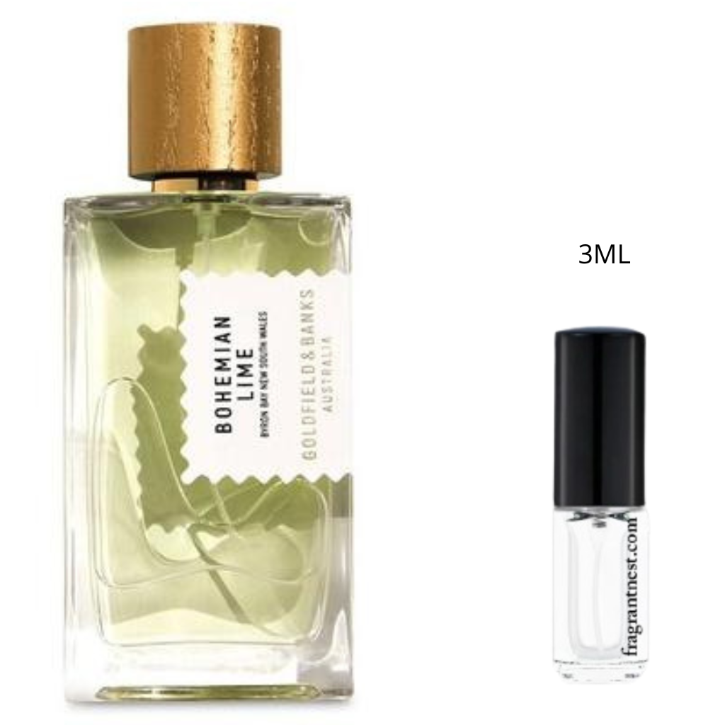 Goldfield & Banks Bohemian Lime Eau De Parfum Travel Spray | Sample Fragrant Nest 3mL Glass Spray (45 Sprays)