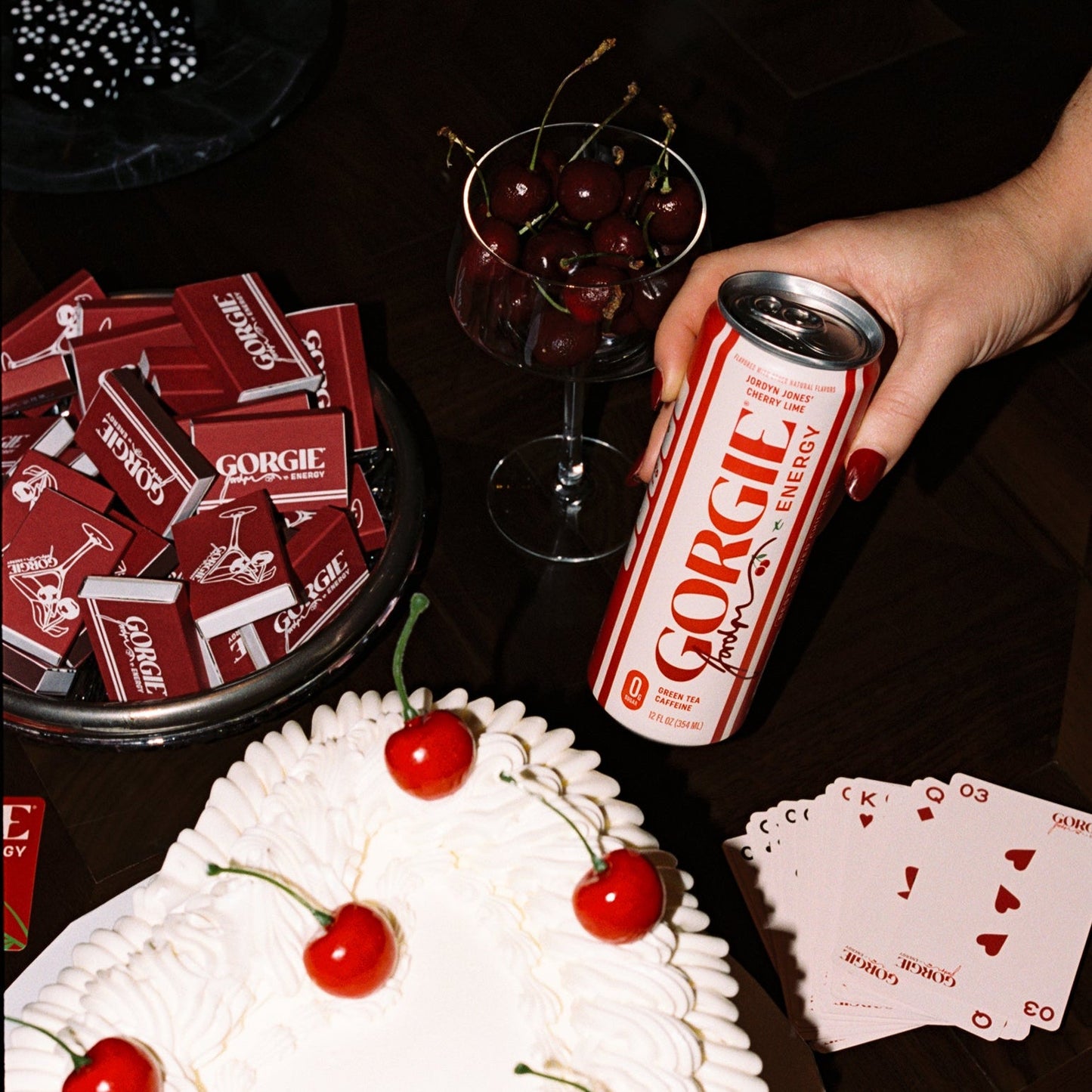 GORGIE Jordyn Jones' Cherry Lime - 12 Cans Pack Energy Drink GORGIE