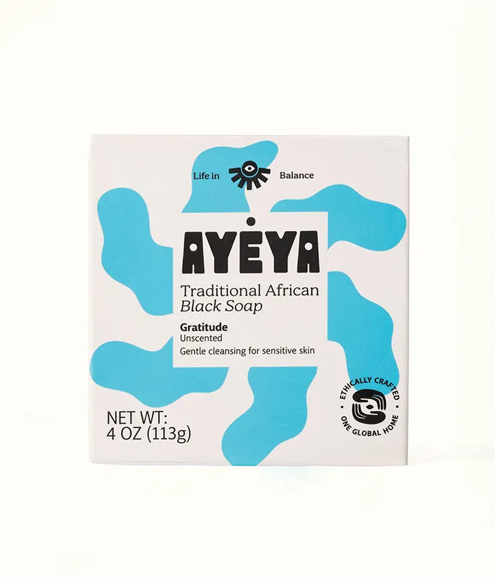 AYÉYA Traditional African Black Soap Bar<br>Gratitude Bar Soap AYÉYA Online Store