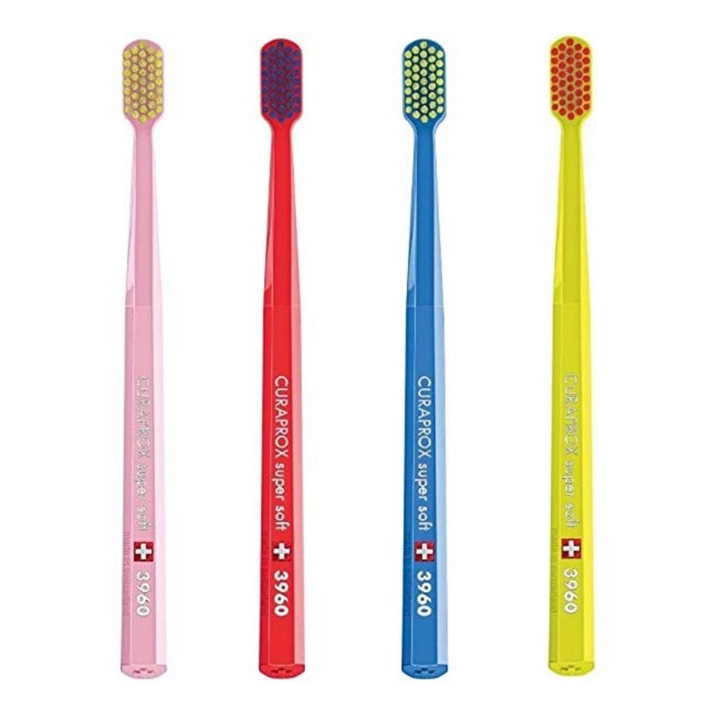 Curaprox CS 3960 Super Soft Manual Toothbrush for Gentle Oral Care - Soft Bristle Toothbrush for Sensitive Teeth and Gums