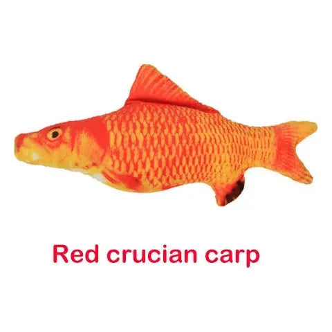 Vida Smart - Premium Interactive Wagging Fish Cat Toy - USB Rechargeable Plush with Realistic Movement for Endless Fun & Entertainment! Pet Toy Pasteur Pharmacy Red Crucian Carp