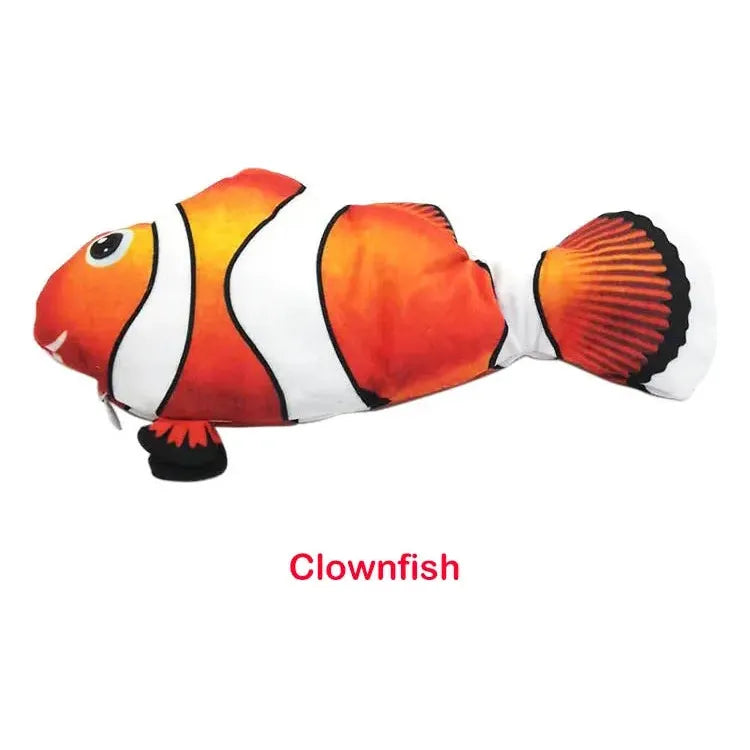 Vida Smart - Premium Interactive Wagging Fish Cat Toy - USB Rechargeable Plush with Realistic Movement for Endless Fun & Entertainment! Pet Toy Pasteur Pharmacy Clownfish
