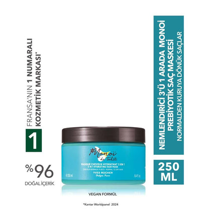 Yves Rocher Monoi Moisturizing 3-in-1 Prebiotic Hair Mask 250ml