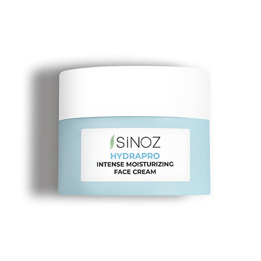Sinoz Hydrapro : Crème visage hydratante 72h à l'acide hyaluronique et au champignon des neiges - Soin hydratant vegan pour peaux sèches et sensibles