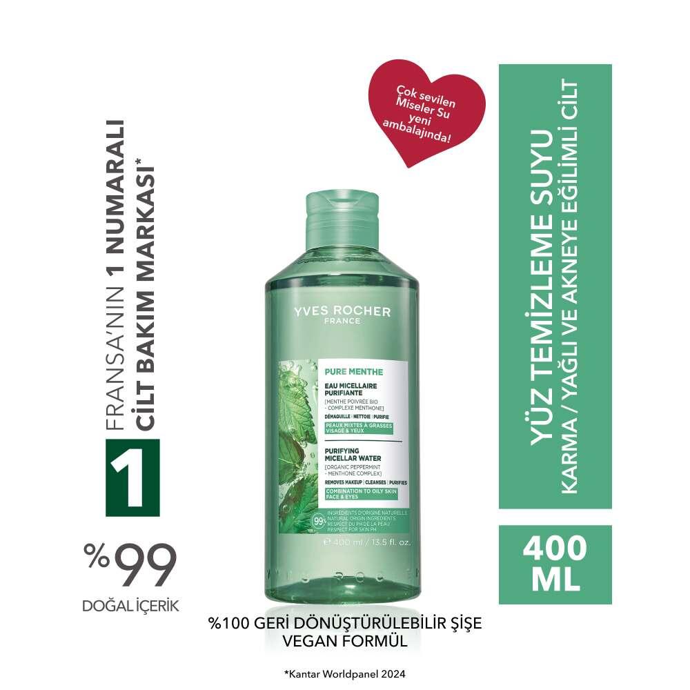 Yves Rocher Pure Menthe Micellar Cleansing Water for Oily Skin 400ml