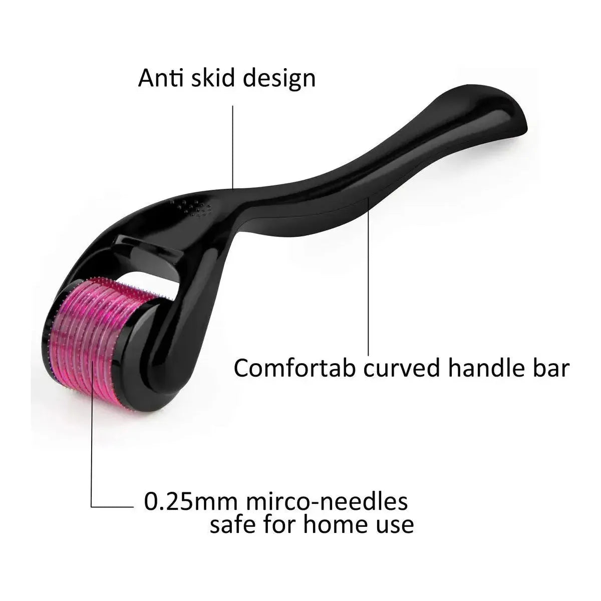 Vida Smart - Derma Roller DRS 540 0.25mm Titanium Needles for Hair Regrowth - Matte Black Derma Roller Pasteur Pharmacy