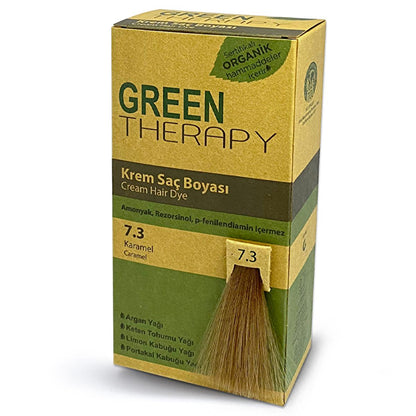 Tinte para el cabello Green Therapy con aceite de argán sin amoníaco para un color nutritivo - Cuidado capilar natural