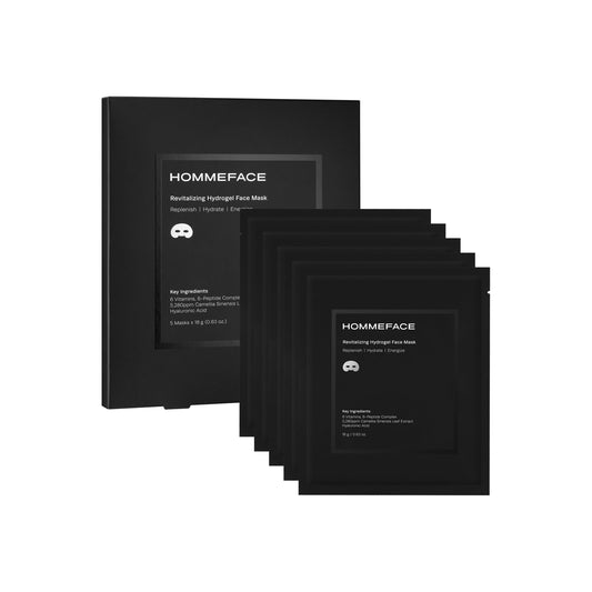 HommeFace Revitalizing Hydrogel Face Mask Set - 5 Masks x 18g Face Mask Pasteur Pharmacy