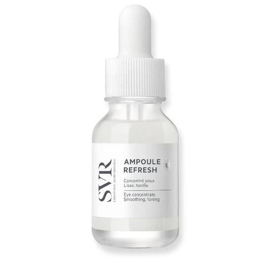 SVR Ampoule Refresh: Anti-Wrinkle Eye Cream - Reduce Fine Lines, Moisturize & Refresh Sensitive Skin - Caffeine + Metal Applicator