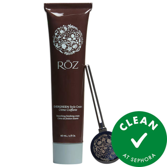Crème coiffante Evergreen : contrôle des frisottis et réparation des cheveux abîmés, formule végane - fixation légère, beauté propre, emballage recyclable
