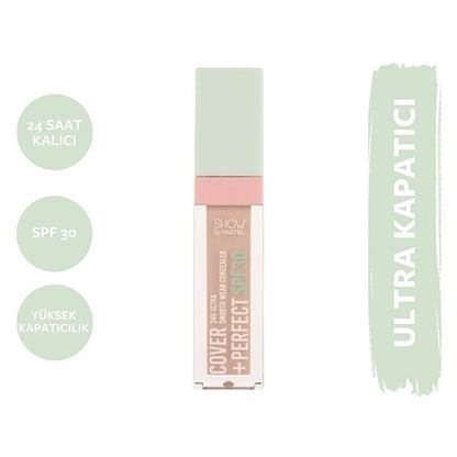 Pastel Cover+Perfect Concealer SPF30: Full Coverage, Long Lasting & Moisturizing Nude Pink Concealer for Flawless Sun Protection