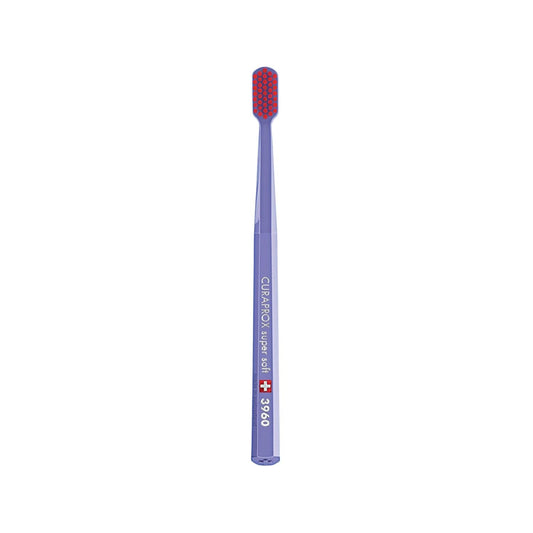 Cepillo de dientes manual Curaprox CS 3960 Super Soft para el cuidado de dientes sensibles: cuidado bucal suave, eliminación eficaz de placa