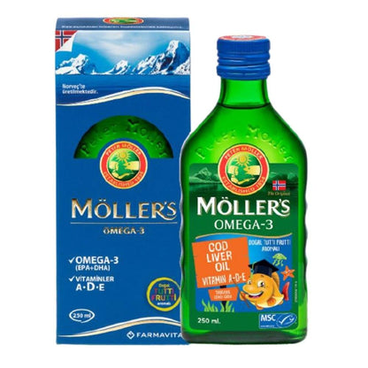 Aceite de pescado Omega 3 Möller's - Sabor Tutti Frutti | 250ml