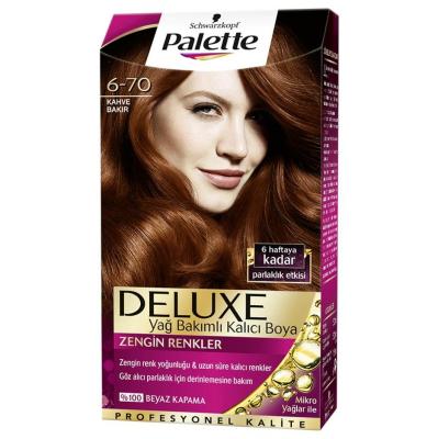Palette Deluxe Copper Brown 6-70 - Long-Lasting Hair Dye for Vibrant Copper Tones
