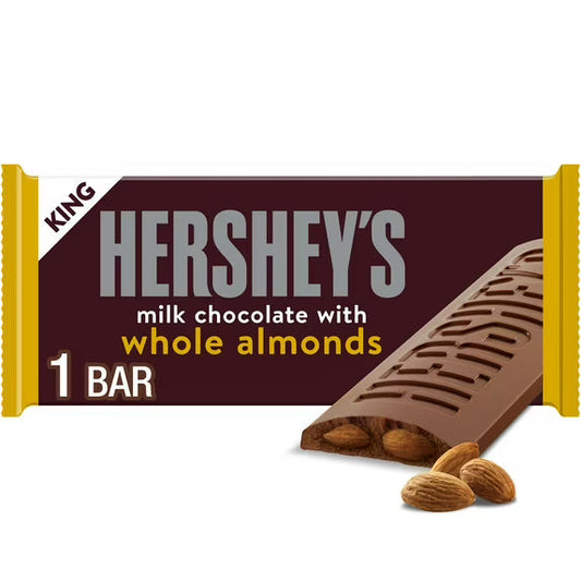 Hershey's Milk Chocolate with Whole Almonds King Size Candy, Bar 2.6 oz Candy & Chocolate Pasteur Pharmacy