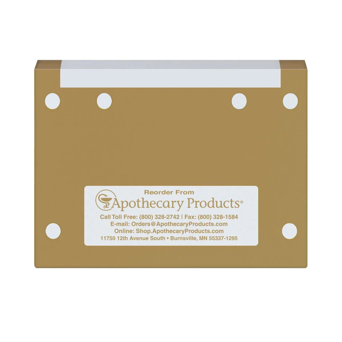 Apothecary Heavyweight Double-Fold Rx File Folder, 11-inch - Tan (100 Count) Filling Folder Pasteur Pharmacy