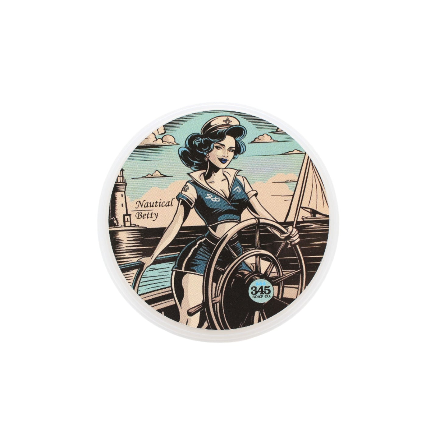 345 Soap Co. Nautical Betty Shaving Collection Shaving Set Pasteur Pharmacy Shaving Soap 4 oz