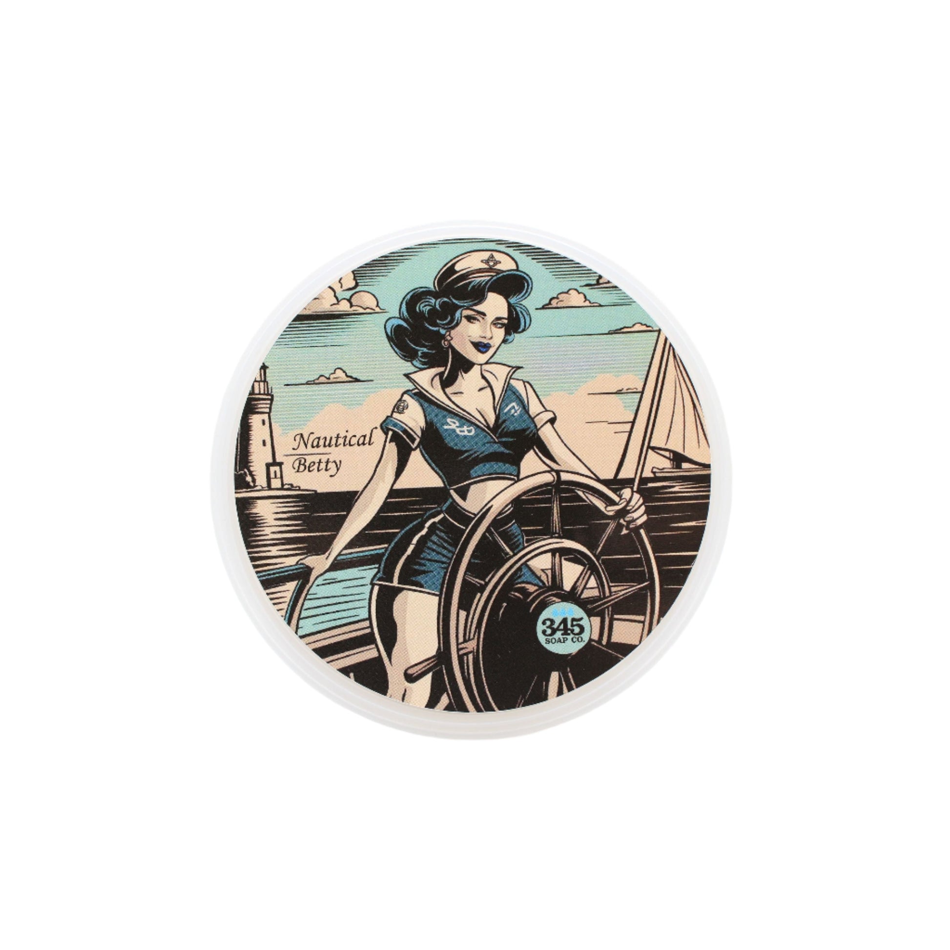 345 Soap Co. Nautical Betty Shaving Collection Shaving Set Pasteur Pharmacy Shaving Soap 4 oz