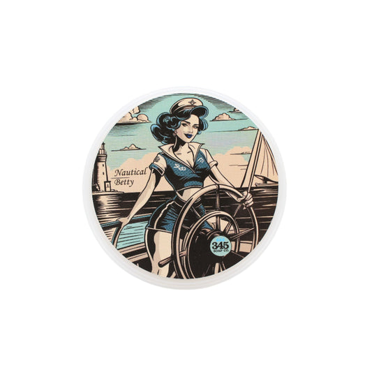 345 Soap Co. Nautical Betty Shaving Collection Shaving Set Pasteur Pharmacy Shaving Soap 4 oz