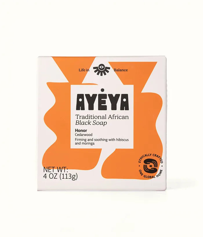 AYÉYA Traditional African Black Soap Bar<br>Honor Bar Soap AYÉYA Online Store
