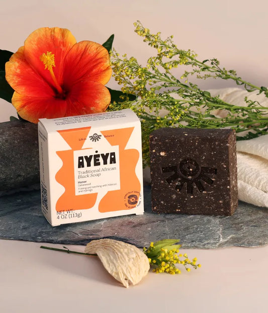 AYÉYA Traditional African Black Soap Bar<br>Honor Bar Soap AYÉYA Online Store