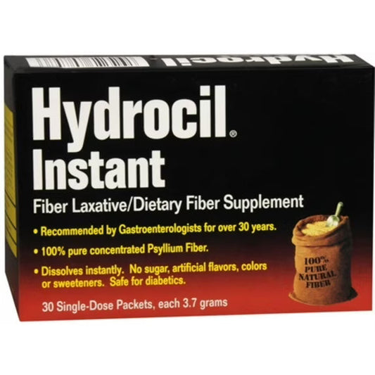 Hydrocil Instant Fiber Laxative - Sugar-Free & Unflavored, 30 Single-Serve Packets Vitamins & Supplements Pasteur Pharmacy