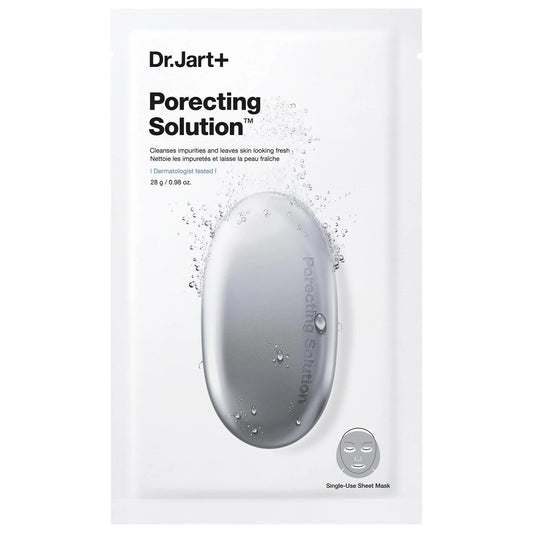 Dermask Porecting Solution : Masque visage au charbon effervescent - Réduit l'excès de sébum, resserre les pores et matifie les peaux grasses et à tendance acnéique