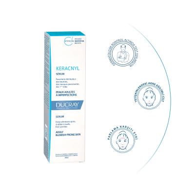 Ducray Keracnyl Serum 30 ml - Anti-Spot, Anti-Scar, Anti-Wrinkle Acne Serum for Oily Skin