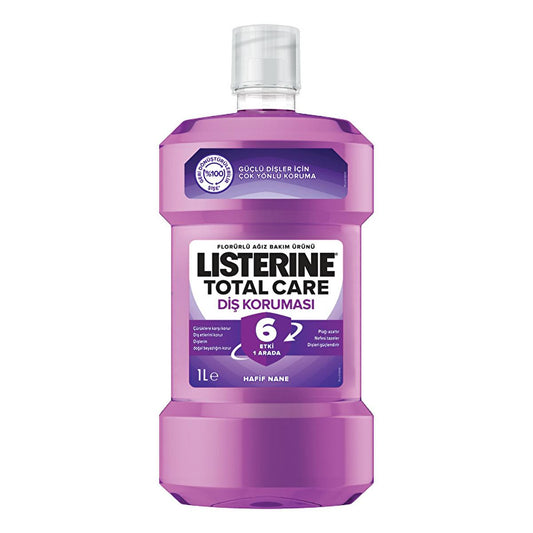 Bain de bouche Listerine Soin Total - 1000 ml Bain de bouche nettoyant en profondeur multi-bénéfices à base d'éthanol