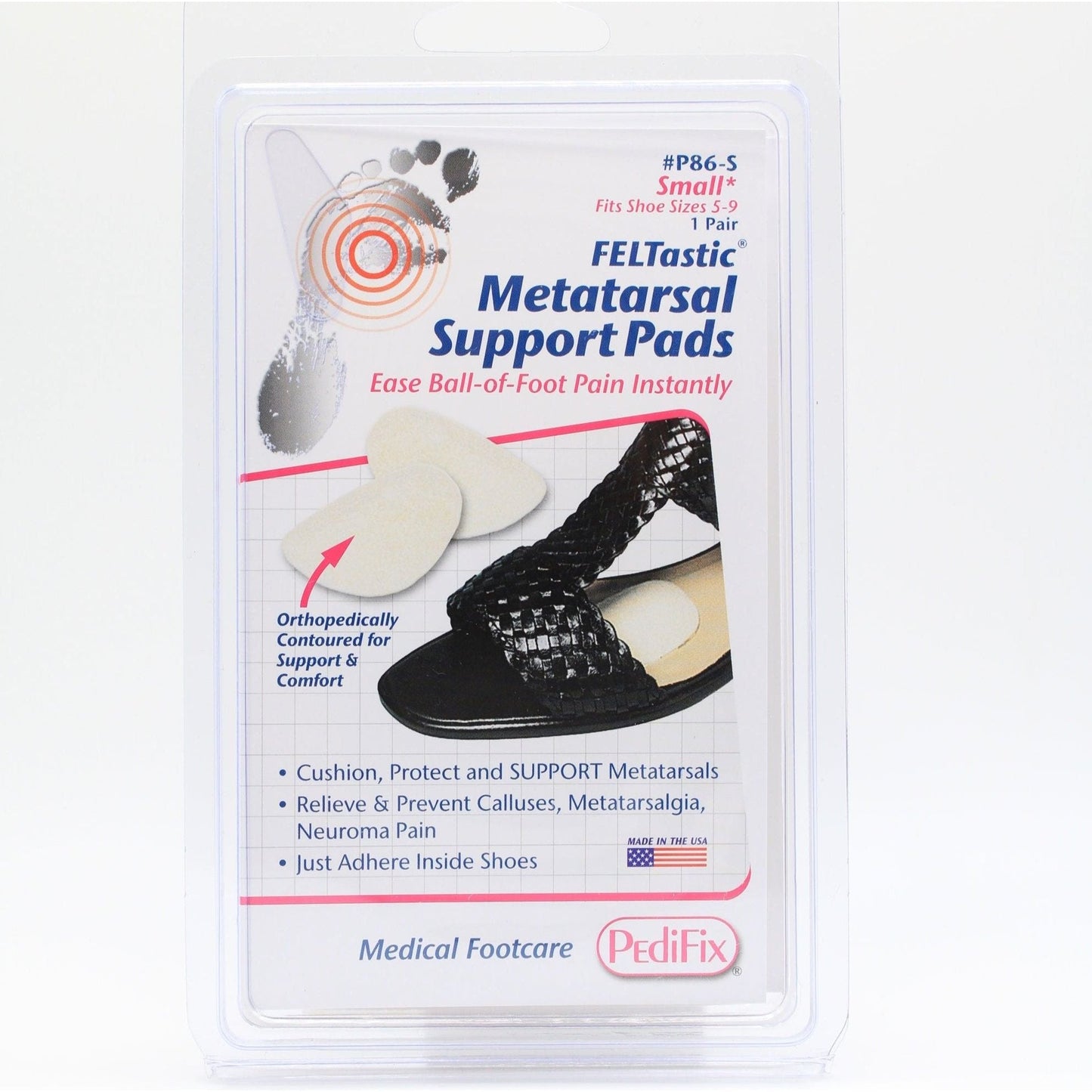 PediFix Feltastic Metatarsal Support Pads Small 1 Pair Metatarsal Support Pads Pasteur Pharmacy
