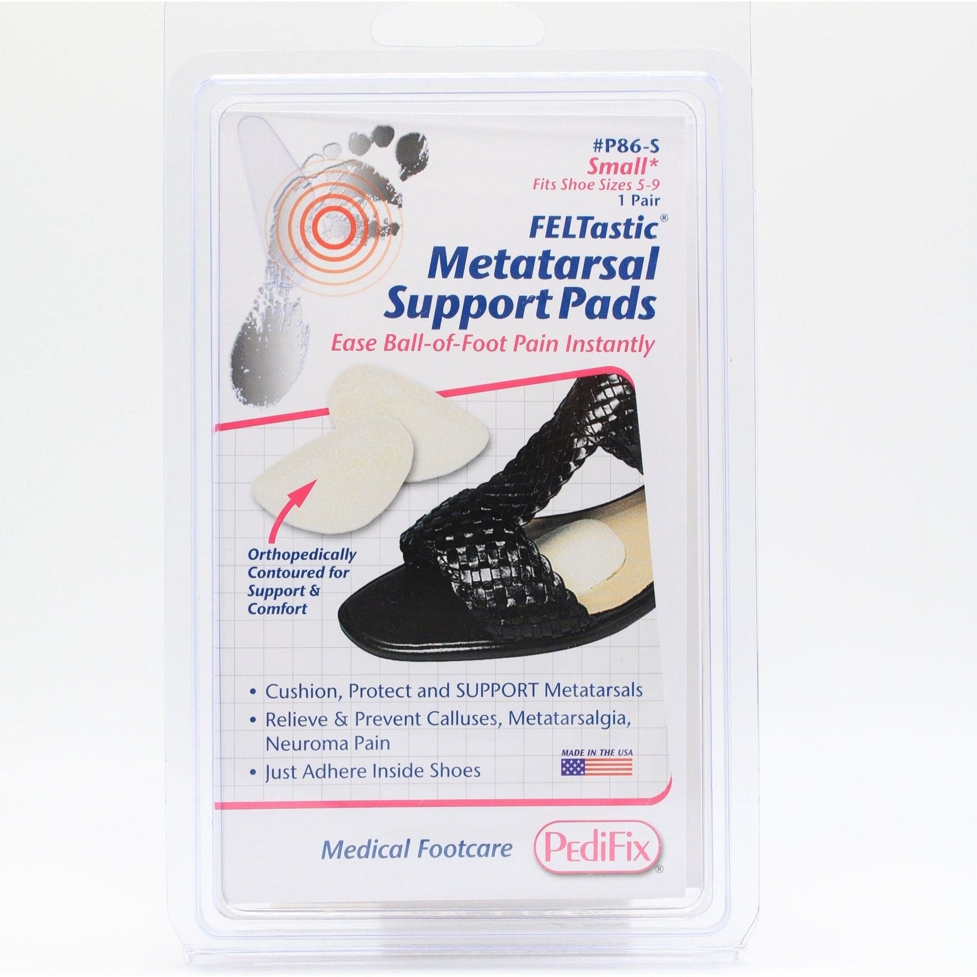 PediFix Feltastic Metatarsal Support Pads Small 1 Pair Metatarsal Support Pads Pasteur Pharmacy