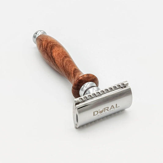 Dural Sheesham Wood Double Edge Safety Razor + Pouch Safety Razor Pasteur Pharmacy