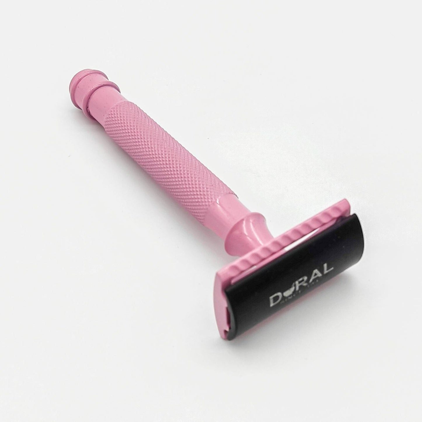 Dural Heavy Stroud Head Double Edge Safety Razor Duty Pink/Black + Pouch Safety Razor Pasteur Pharmacy