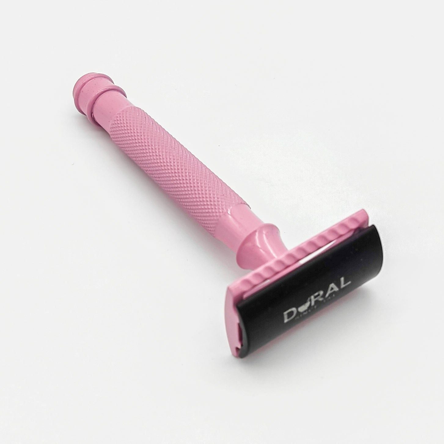 Dural Heavy Stroud Head Double Edge Safety Razor Duty Pink/Black + Pouch Safety Razor Pasteur Pharmacy