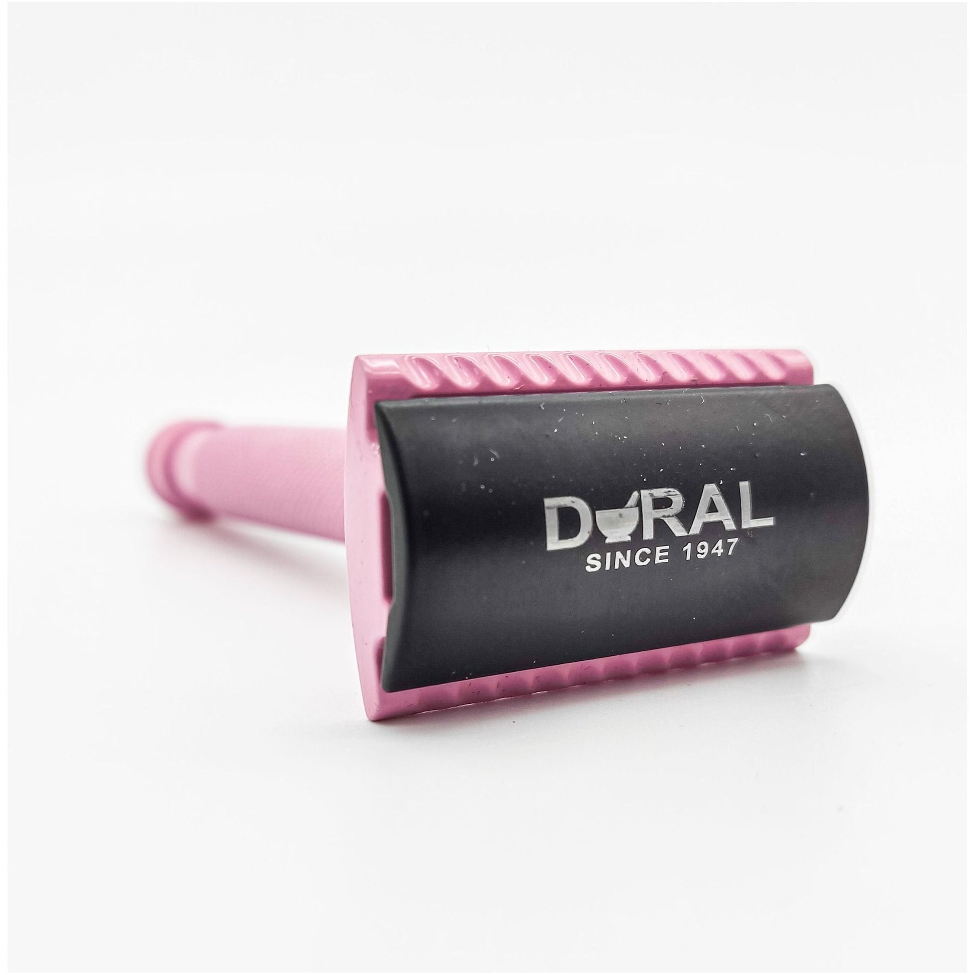 Dural Heavy Stroud Head Double Edge Safety Razor Duty Pink/Black + Pouch Safety Razor Pasteur Pharmacy