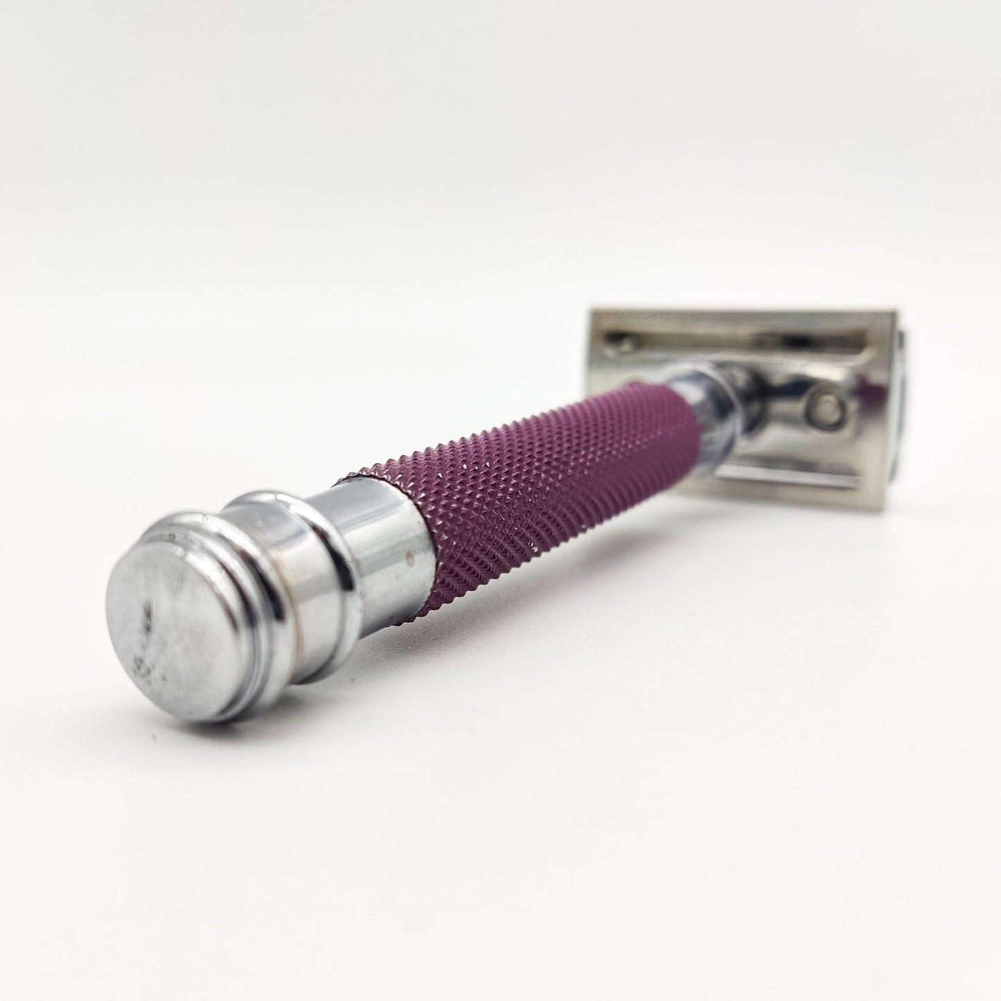 Dural Heavy Stroud Head Double Edge Safety Razor Duty Purple + Pouch Safety Razor Pasteur Pharmacy