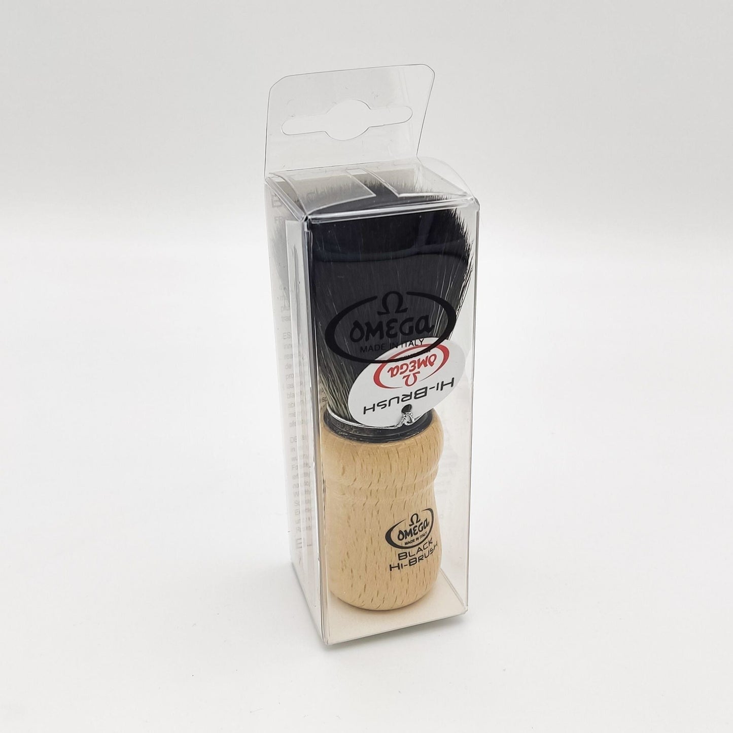 Omega Synthetic Fiber Beard Brush 196228 Beech Wood Handle Beard Brush Pasteur Pharmacy