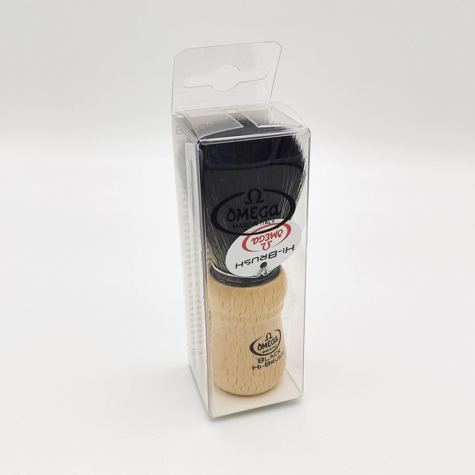 Omega Synthetic Fiber Beard Brush 196228 Beech Wood Handle Beard Brush Pasteur Pharmacy