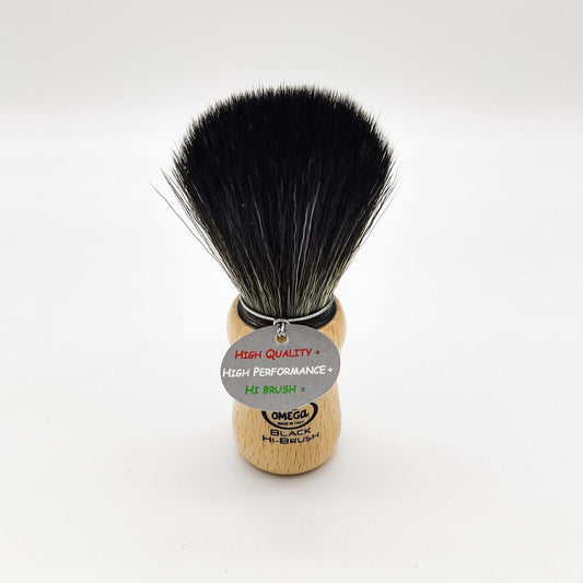 Omega Synthetic Fiber Beard Brush 196228 Beech Wood Handle Beard Brush Pasteur Pharmacy