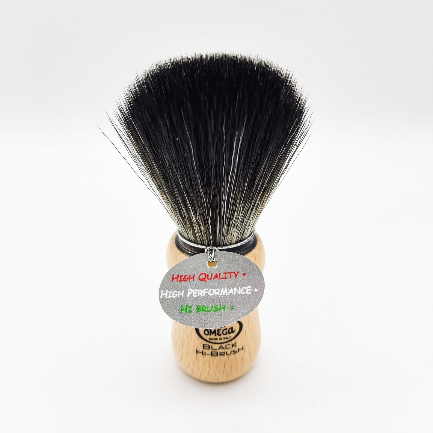 Omega Synthetic Fiber Beard Brush 196228 Beech Wood Handle Beard Brush Pasteur Pharmacy