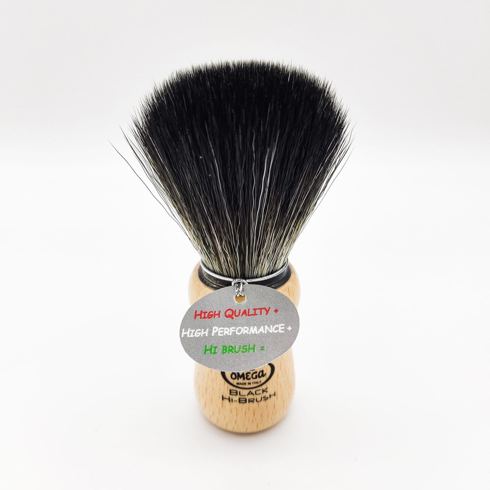 Omega Synthetic Fiber Beard Brush 196228 Beech Wood Handle Beard Brush Pasteur Pharmacy