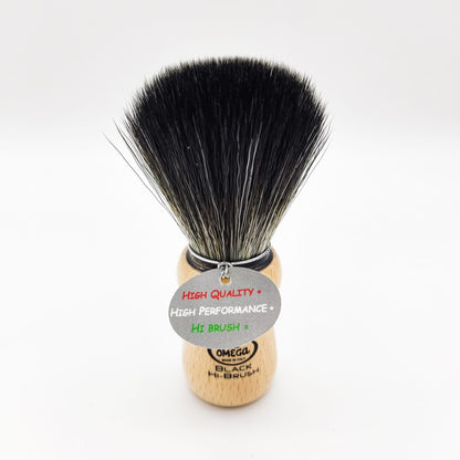 Omega Synthetic Fiber Beard Brush 196228 Beech Wood Handle Beard Brush Pasteur Pharmacy