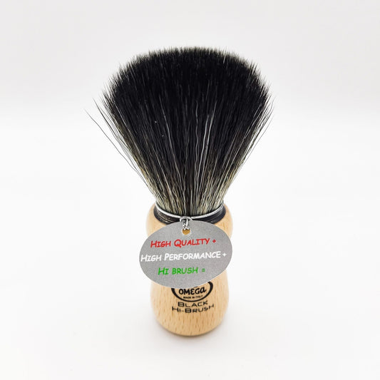 Omega Synthetic Fiber Beard Brush 196228 Beech Wood Handle Beard Brush Pasteur Pharmacy