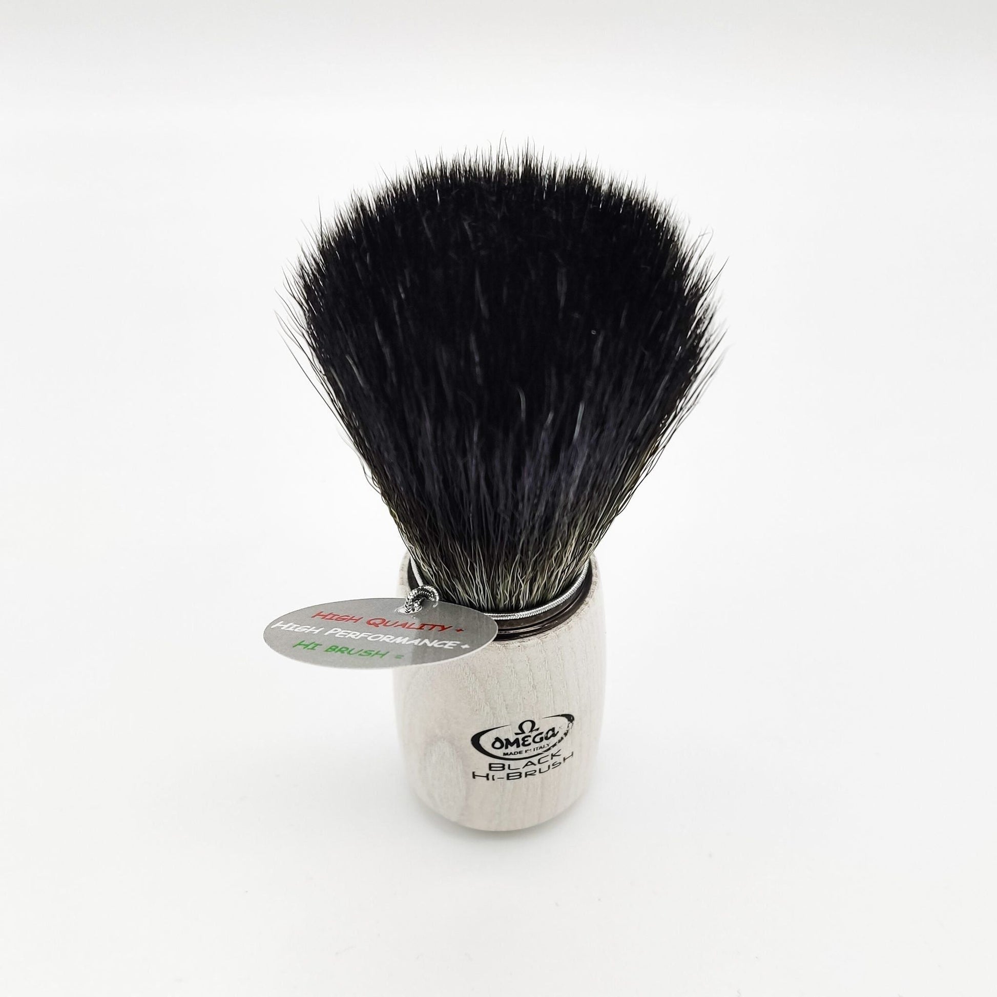 Omega Shaving Brush White 196711 Hi-Brush Synthetic Fibre Shaving Brush Pasteur Pharmacy
